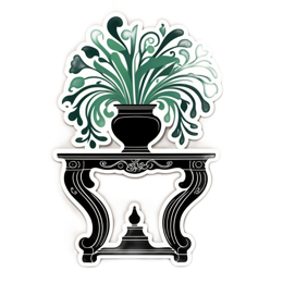floral vase SVG PNG design with clean design elements