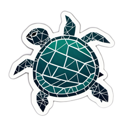 turtle geometric SVG PNG design with clean design elements