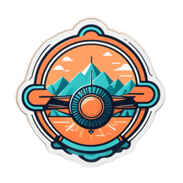 sticker mountain SVG PNG design with clean design elements