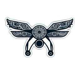 pattern wings SVG PNG design with clean design elements