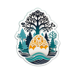 fantasy tree egg SVG PNG design