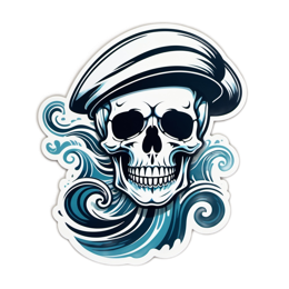 skull artwaves SVG PNG design with clean design elements