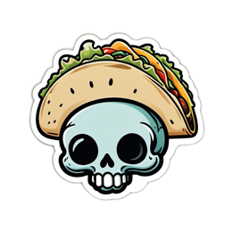 food skeleton taco SVG PNG design with clean design elements