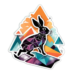 artistic geometry hare SVG PNG design with clean design elements