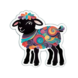 decoration artsy sheep SVG PNG design with clean design elements
