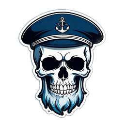 skull sailor SVG PNG design with clean design elements