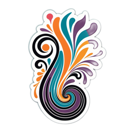 vibrant swirl SVG PNG design with clean design elements