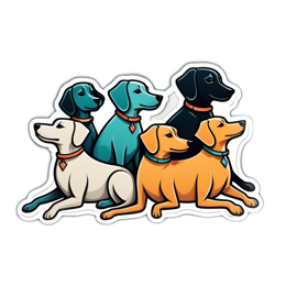 dogs group friends SVG PNG design