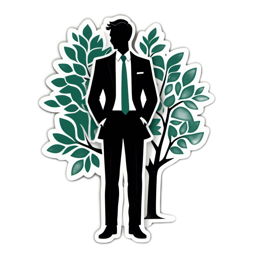 stylish man trees SVG PNG design