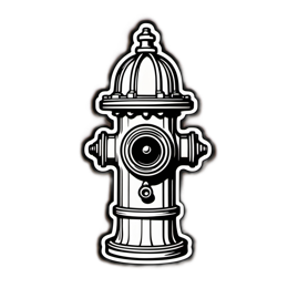hydrant sticker SVG PNG design with clean design elements