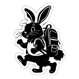 backpack bunny SVG PNG design with clean design elements