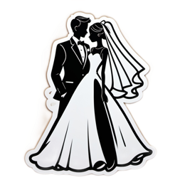 wedding couple SVG PNG design