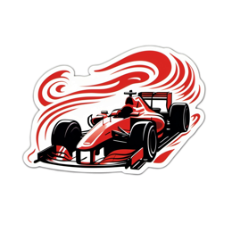 racing red car SVG PNG design with clean design elements