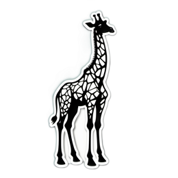 giraffe black SVG PNG design with clean design elements