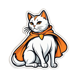 fantasy cat superhero SVG PNG design with clean design elements