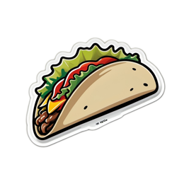 taco sticker SVG PNG design with clean design elements