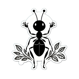 illustration ant leaves SVG PNG design with clean design elements
