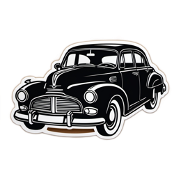 black car SVG PNG design with clean design elements