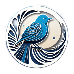 bird paper cutout SVG PNG design