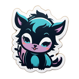 cute cartoon sticker SVG PNG design with clean design elements