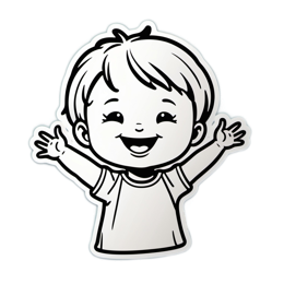 happy kids SVG PNG design with clean design elements