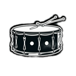 drum instrument music SVG PNG design with clean design elements