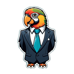 fancy parrot suit SVG PNG design