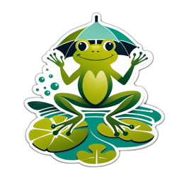 frog pond SVG PNG design with clean design elements