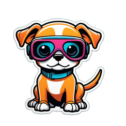 sticker puppy SVG PNG design