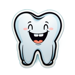 funny cartoon tooth SVG PNG design with clean design elements