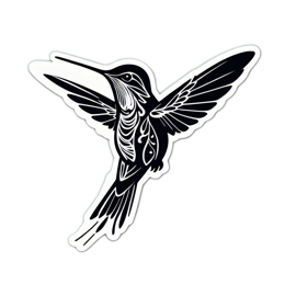 hummingbird sticker SVG PNG design with clean design elements