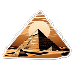 pyramid sunset SVG PNG design