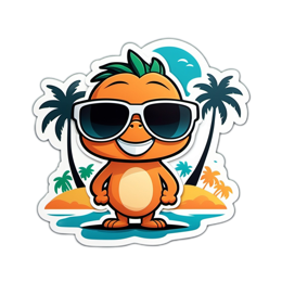 sticker sunglasses SVG PNG design