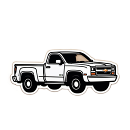 sticker truck SVG PNG design with clean design elements