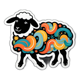 animals artistic sheep SVG PNG design with clean design elements