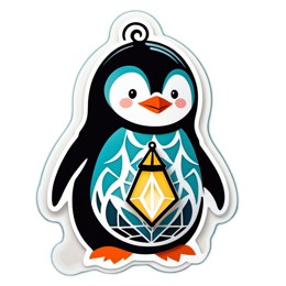 penguin illustration SVG PNG design with clean design elements