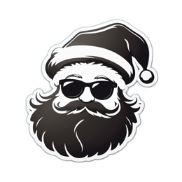 santa funny SVG PNG design with clean design elements