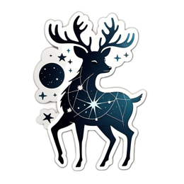 fantasy starry deer SVG PNG design