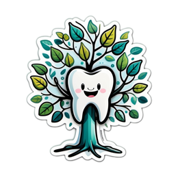 tooth tree leafy SVG PNG design