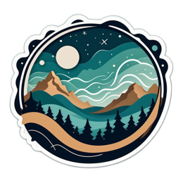 fantasy mountains SVG PNG design