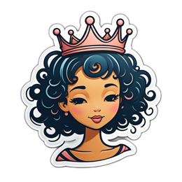 princess avatar sticker SVG PNG design