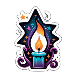 candle star flame SVG PNG design
