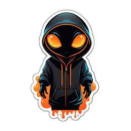 sticker character alien SVG PNG design