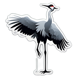 crane sticker SVG PNG design with clean design elements