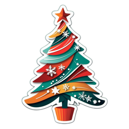 decoration tree snowflakes SVG PNG design with clean design elements
