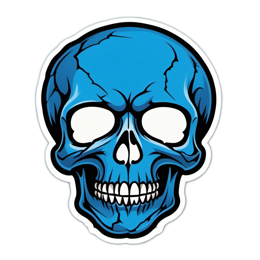 skeleton skull SVG PNG design with clean design elements
