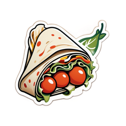 wraps vegetables SVG PNG design with clean design elements