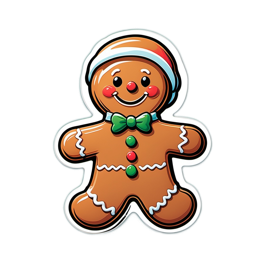 gingerbread cookie decoration SVG PNG design with clean design elements