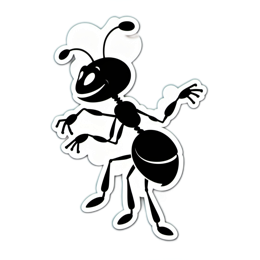 ant character cartoon SVG PNG design with clean design elements