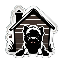 dog doghouse SVG PNG design with clean design elements